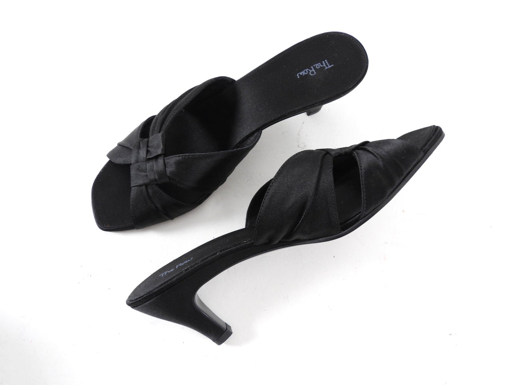 The Row Black Satin The Knot Pump - 37