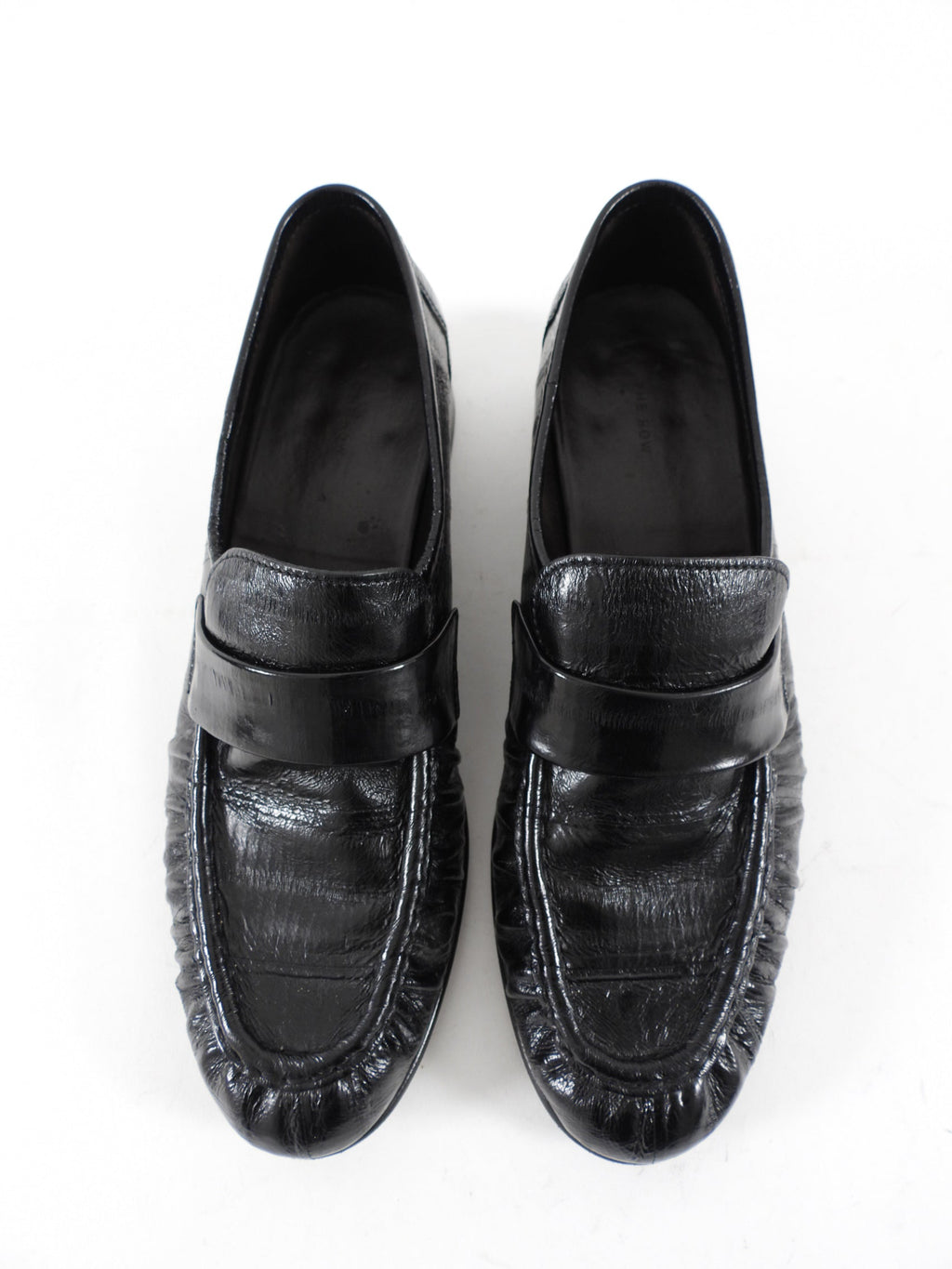 The Row Black Soft Loafer in Eel- 36.5