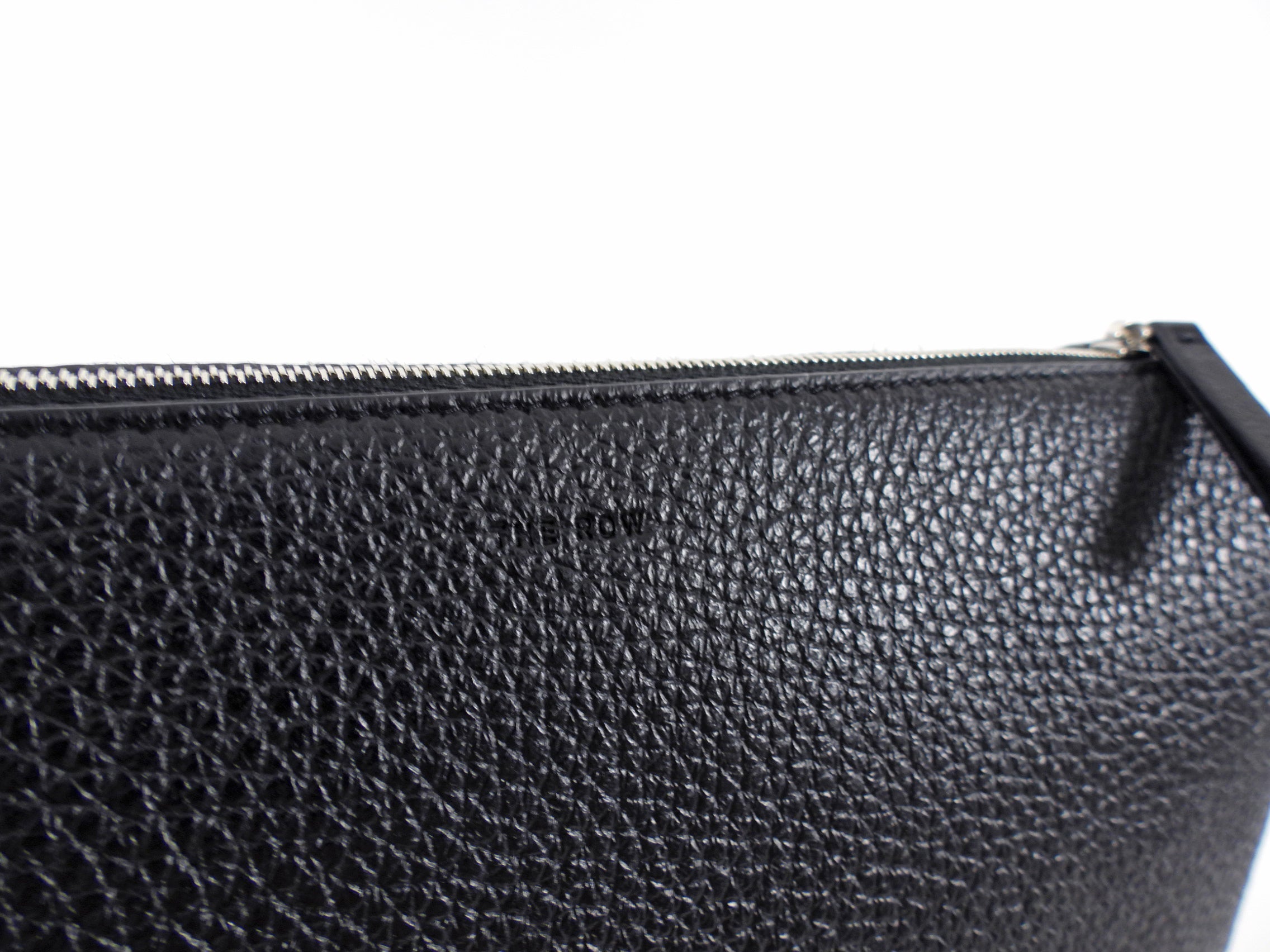 The Row Black Grained Leather Nu Twin Crossbody Bag