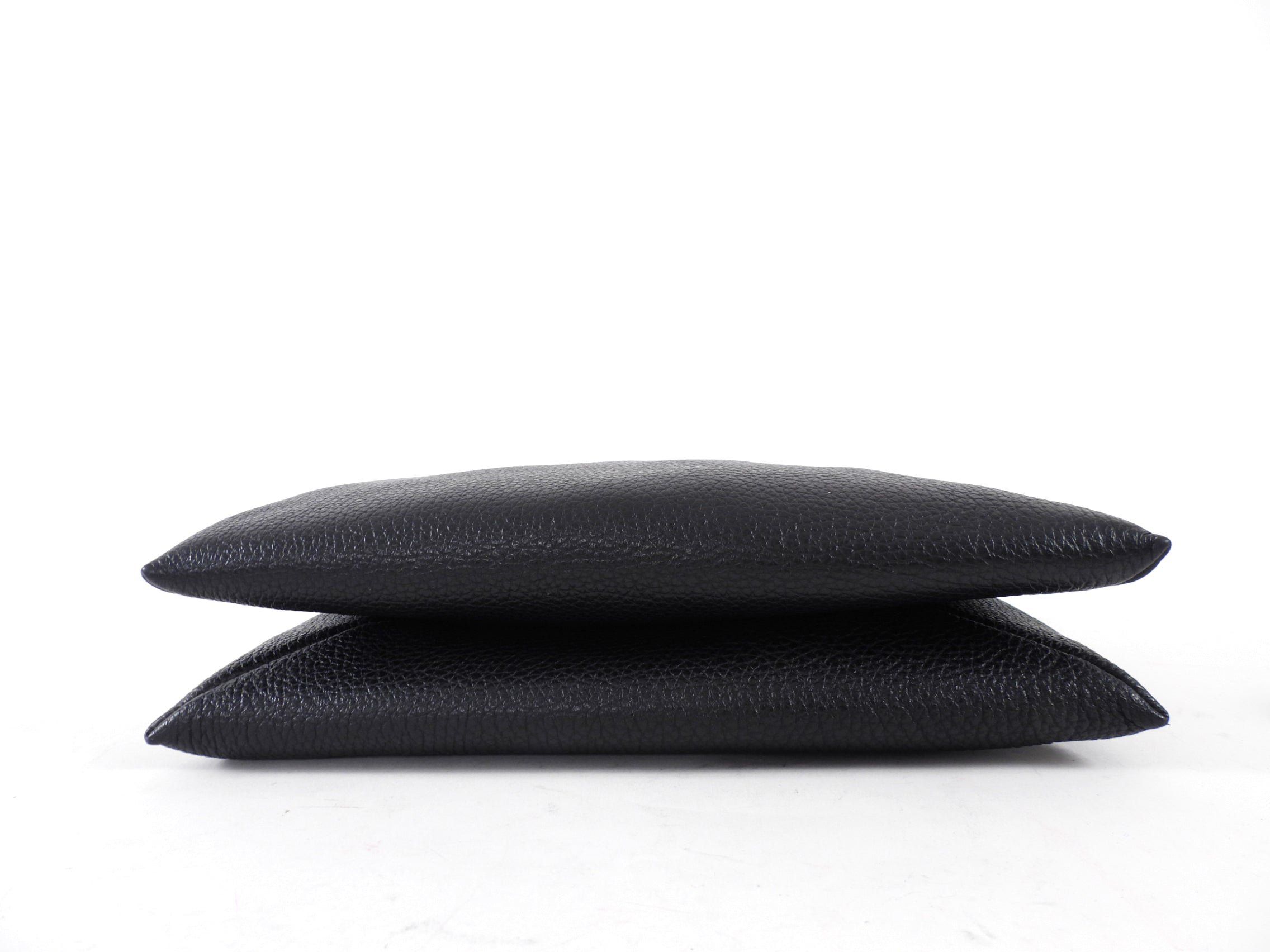 The Row Black Grained Leather Nu Twin Crossbody Bag