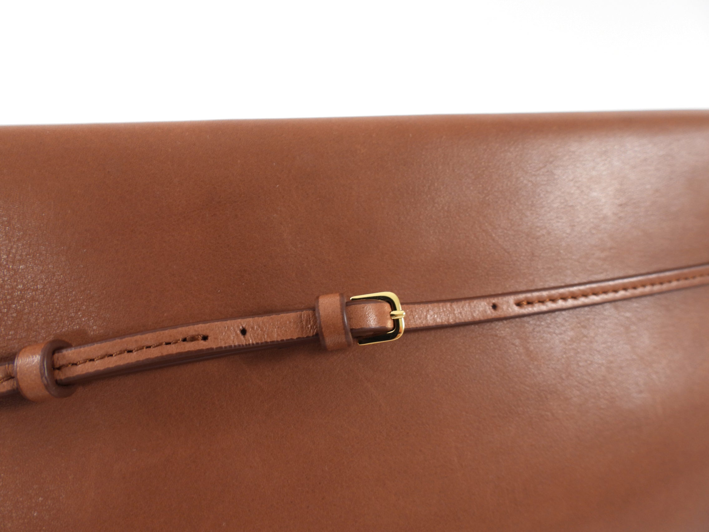 The Row Brown Soft Calfskin Sienna Clutch Bag