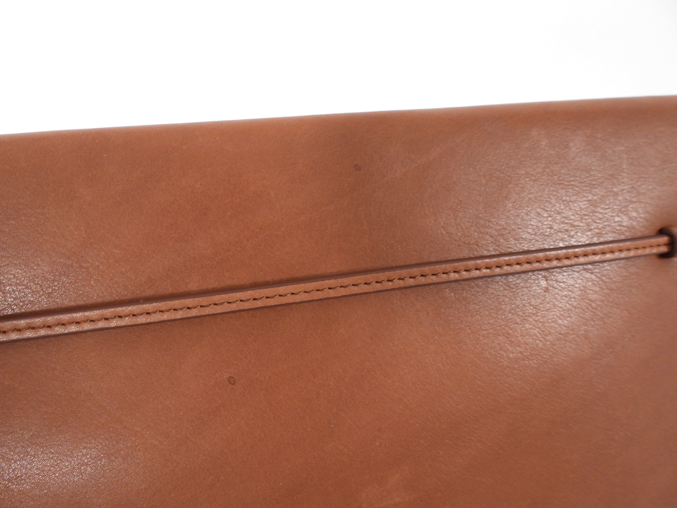 The Row Brown Soft Calfskin Sienna Clutch Bag
