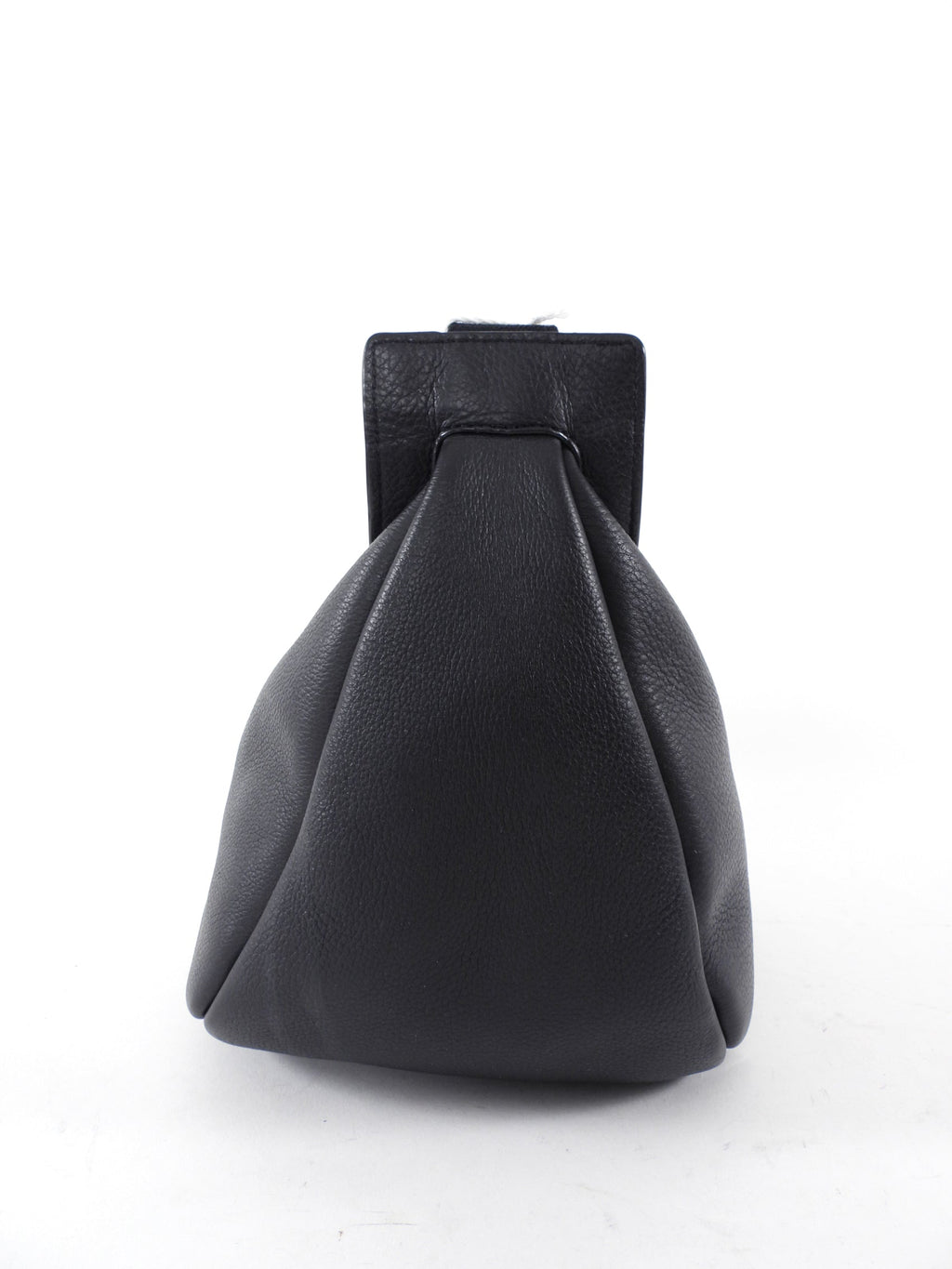 The Row Black Leather Slouchy Banana Bag