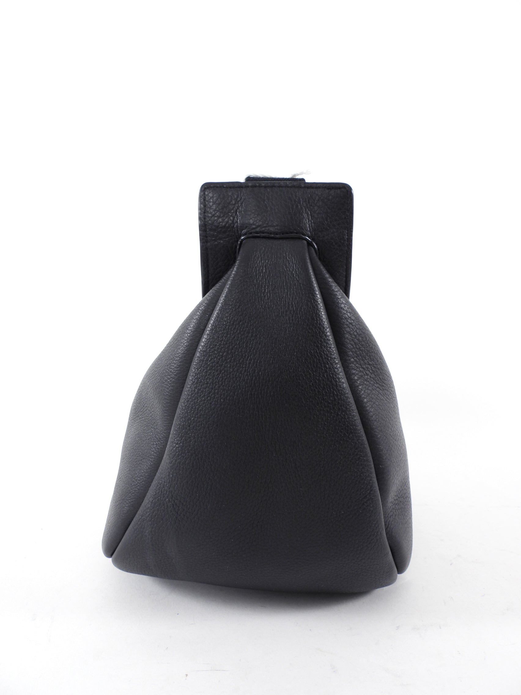 The Row Black Leather Slouchy Banana Bag