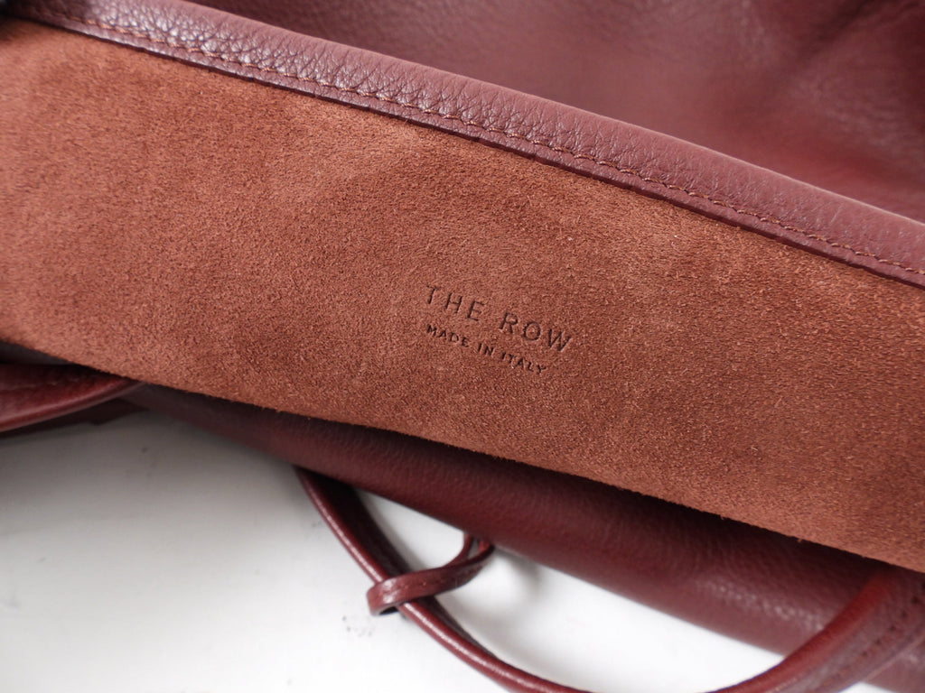 The Row Maroon Leather Park Tote Shopper Bag