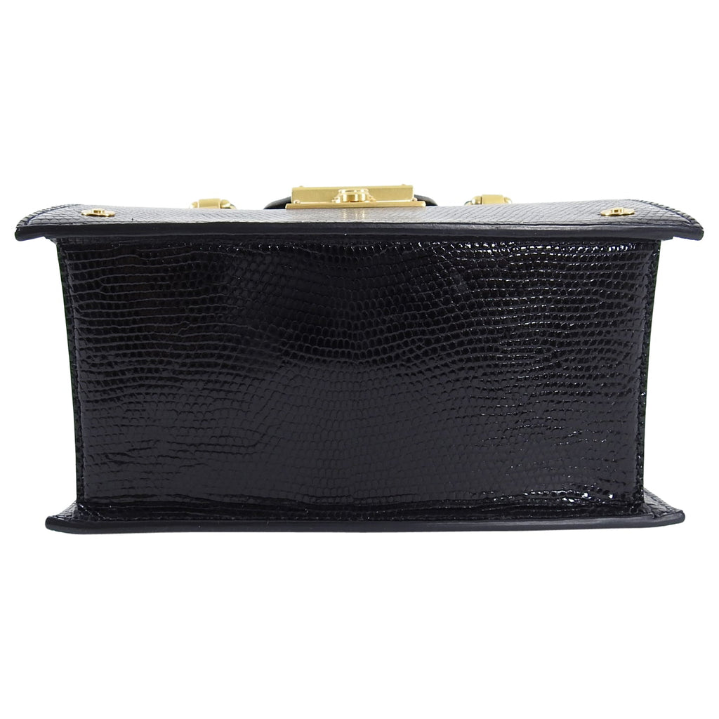 Thom Browne Black Lizard Mini Mrs. Thom Jr. Bag