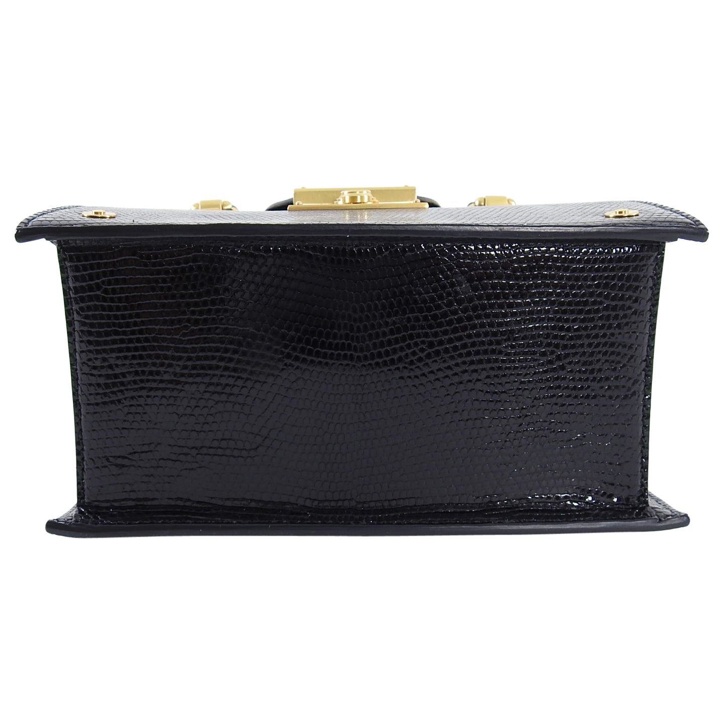 Thom Browne Black Lizard Mini Mrs. Thom Jr. Bag