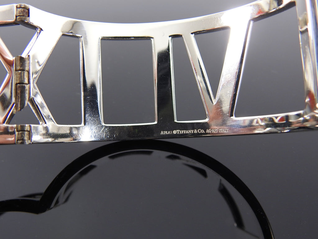 Tiffany and Co. Vintage 2003 Sterling Silver Wide Atlas Cuff Hinged Bracelet