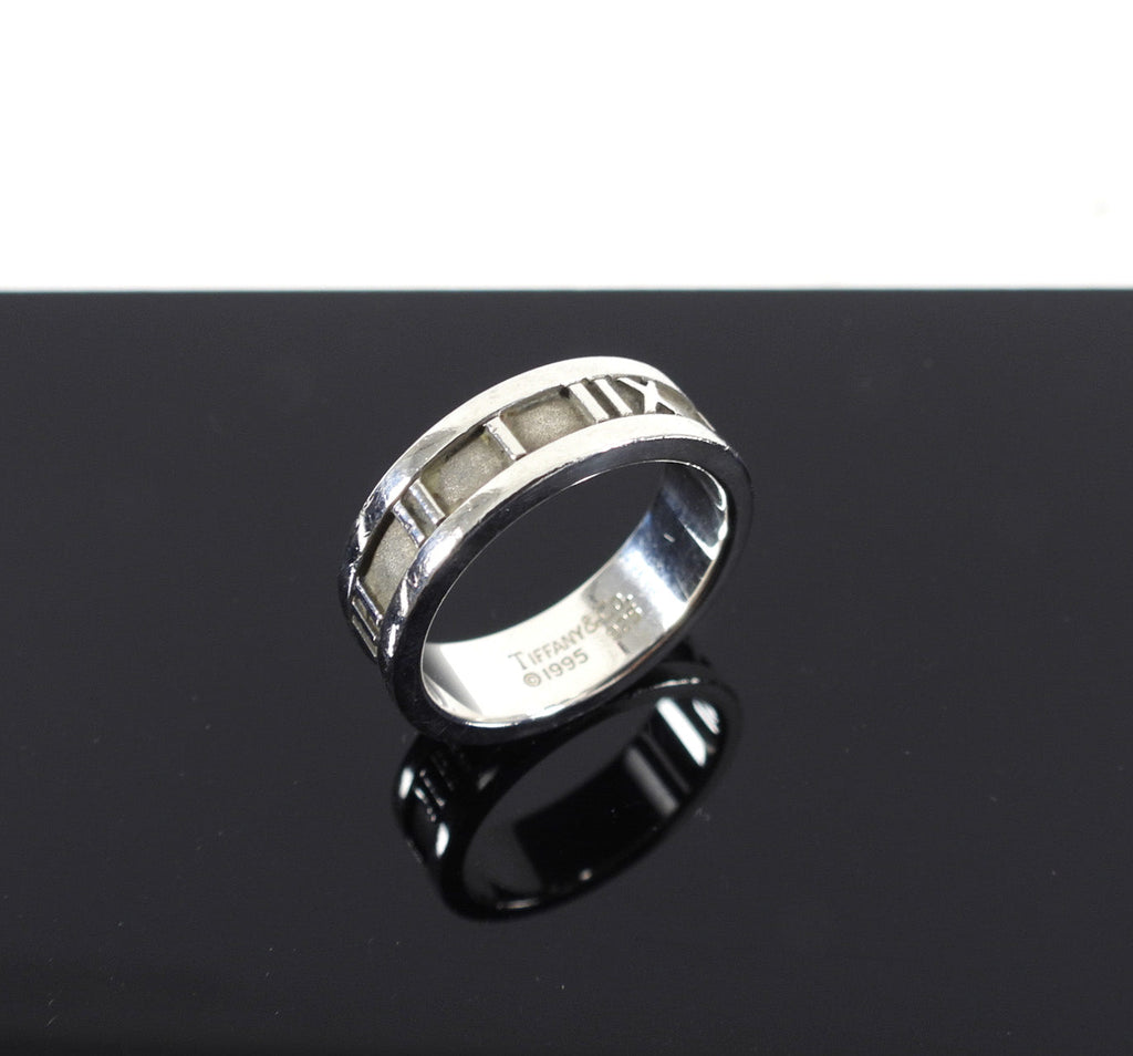 Tiffany & Co Vintage Sterling Silver 1995 Atlas Ring - USA 7.5