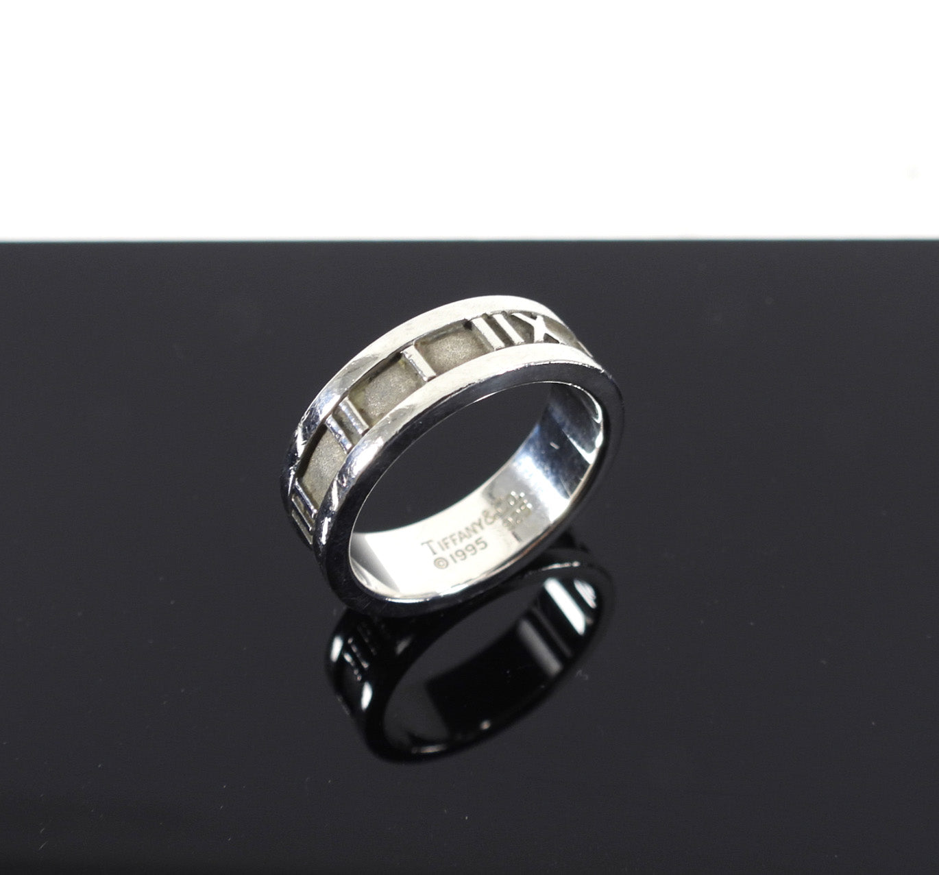 Tiffany & Co Vintage Sterling Silver 1995 Atlas Ring - USA 7.5