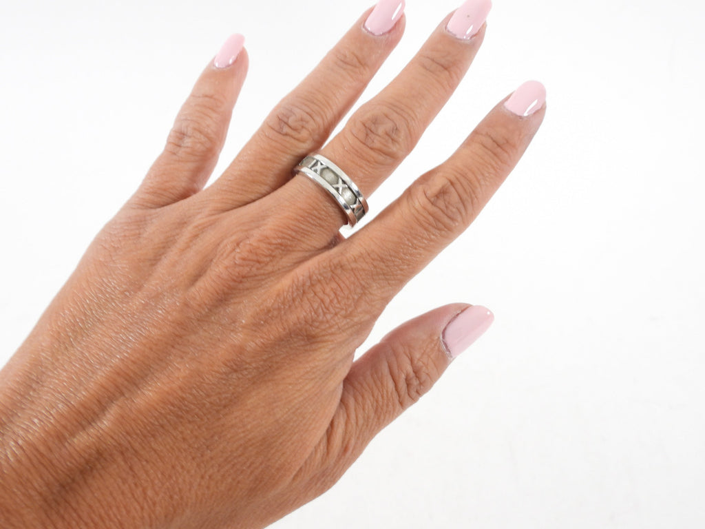 Tiffany & Co Vintage Sterling Silver 1995 Atlas Ring - USA 7.5