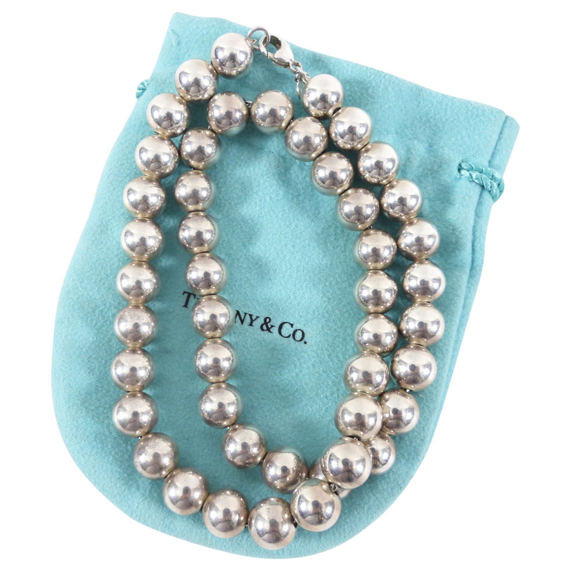Tiffany & Co.  Sterling Silver 10mm Ball Necklace