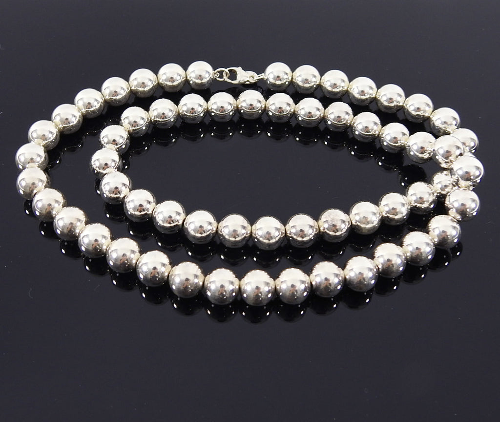 Tiffany and Co. Hardwear Long Sterling Silver Ball Bead Necklace