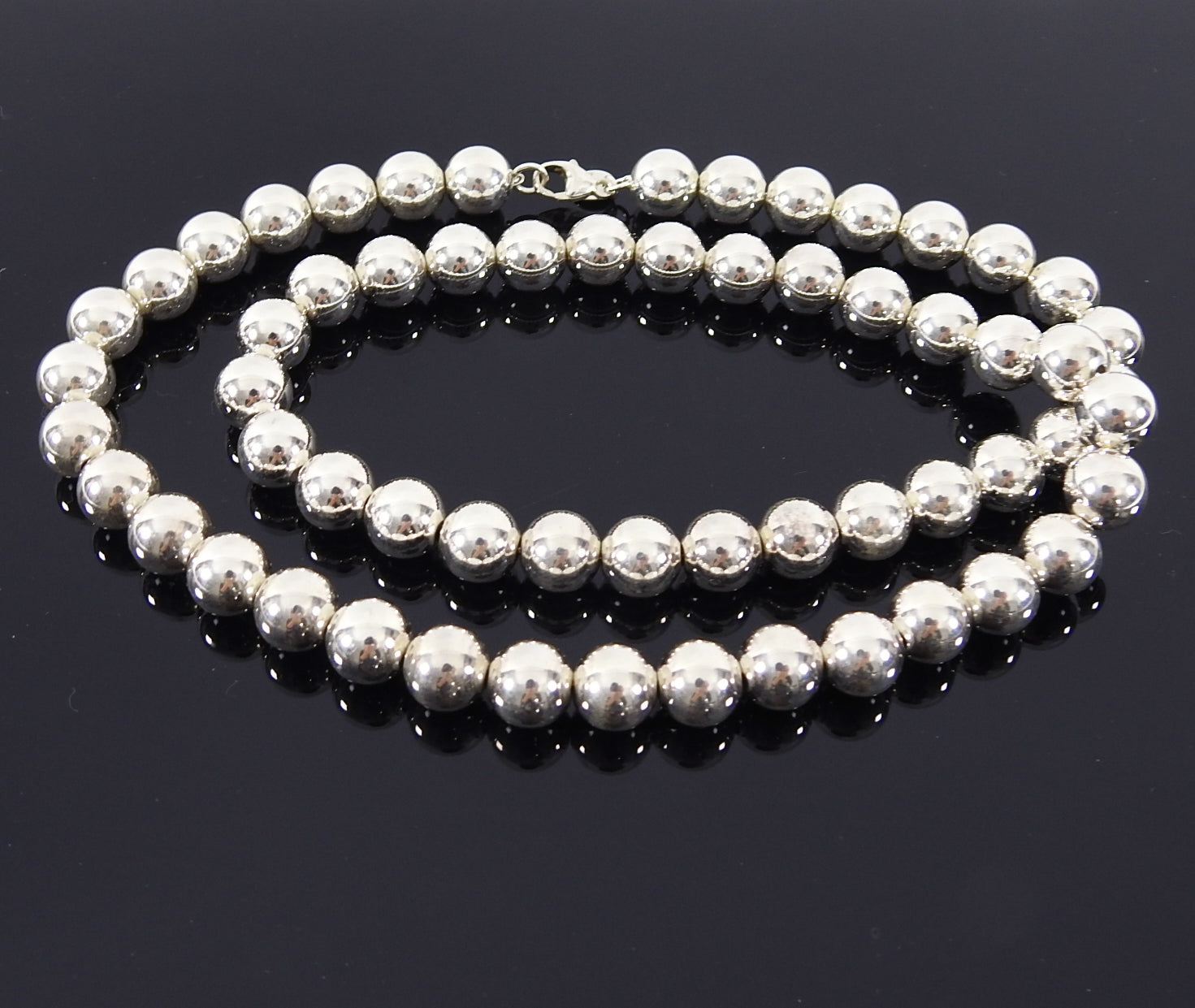 Tiffany and Co. Hardwear Long Sterling Silver Ball Bead Necklace