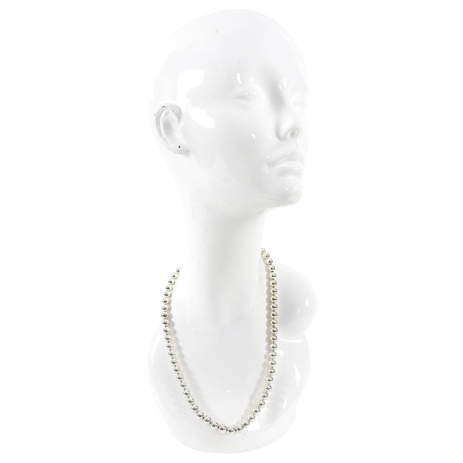 Tiffany and Co. Hardwear Long Sterling Silver Ball Bead Necklace