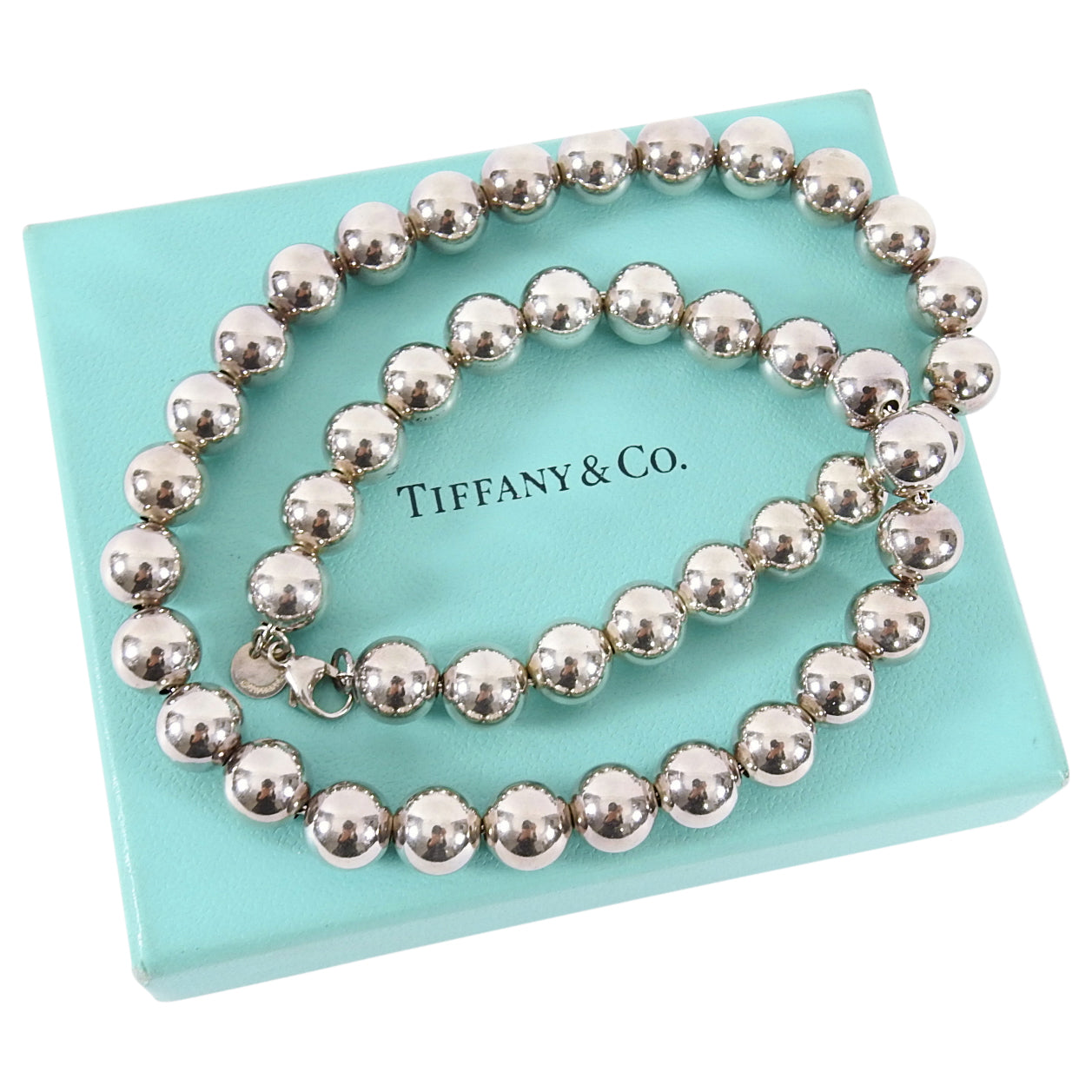 Tiffany and Co. Hardwear Sterling Silver Ball Bead Necklace
