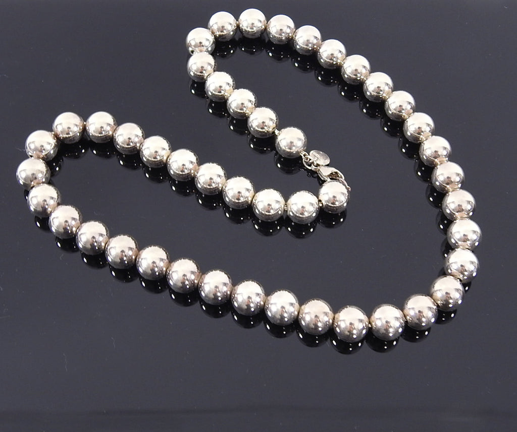 Tiffany and Co. Hardwear Sterling Silver Ball Bead Necklace