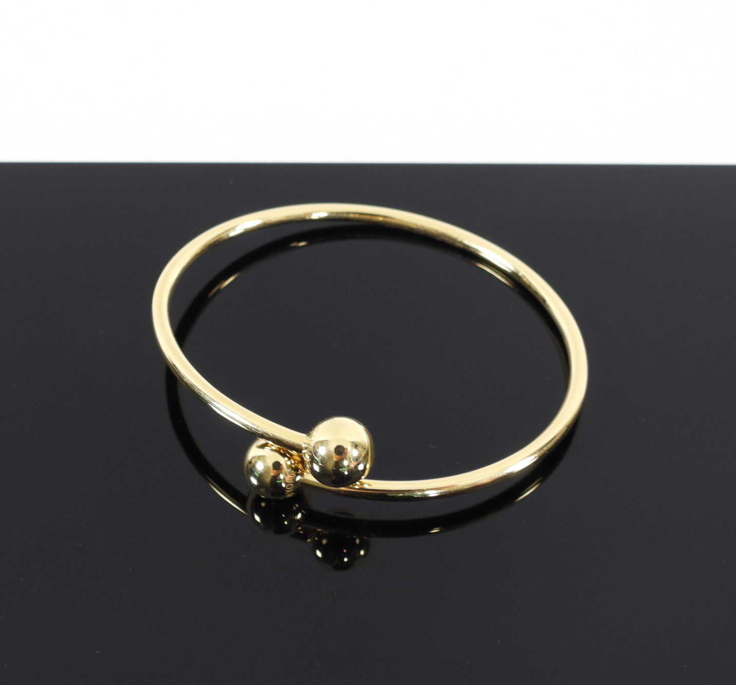 Tiffany 18k Yellow Gold Hardwear Ball Bypass Bracelet