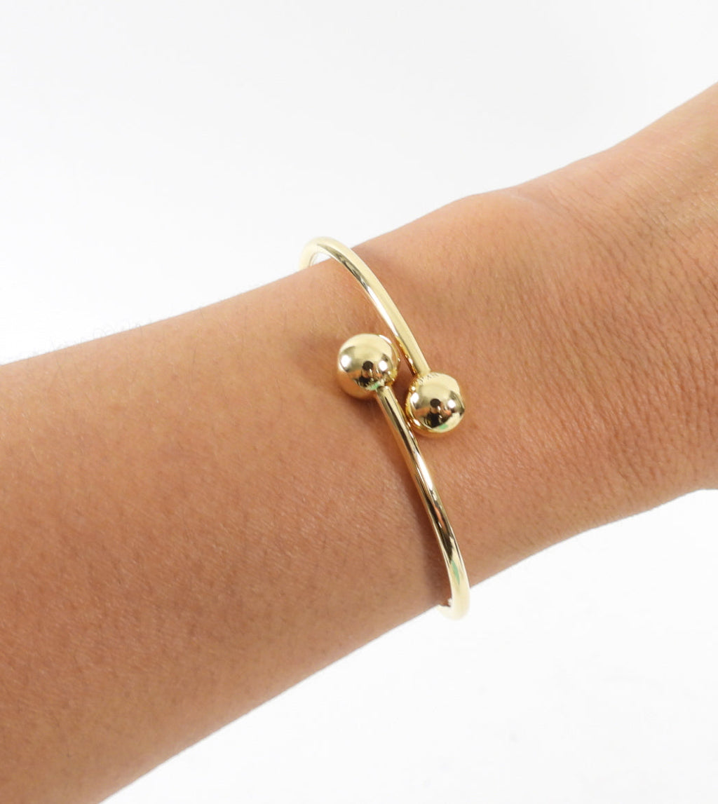 Tiffany 18k Yellow Gold Hardwear Ball Bypass Bracelet