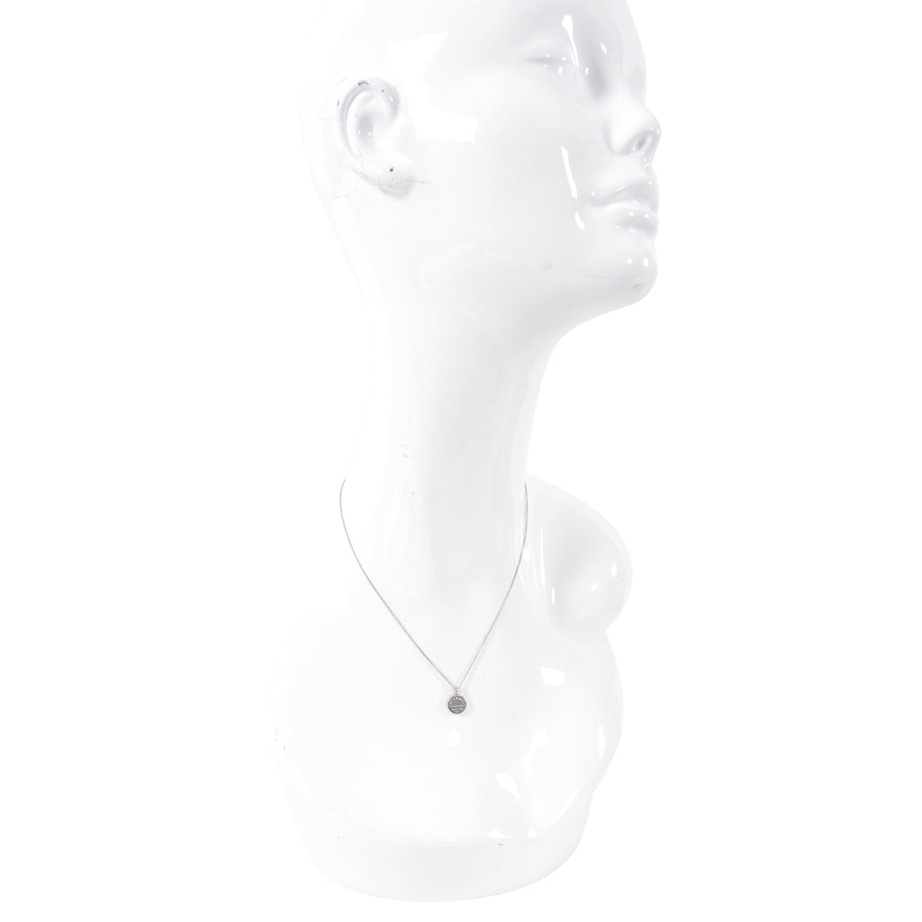 Tiffany & Co. Sterling Silver Logo Tag Charm Necklace