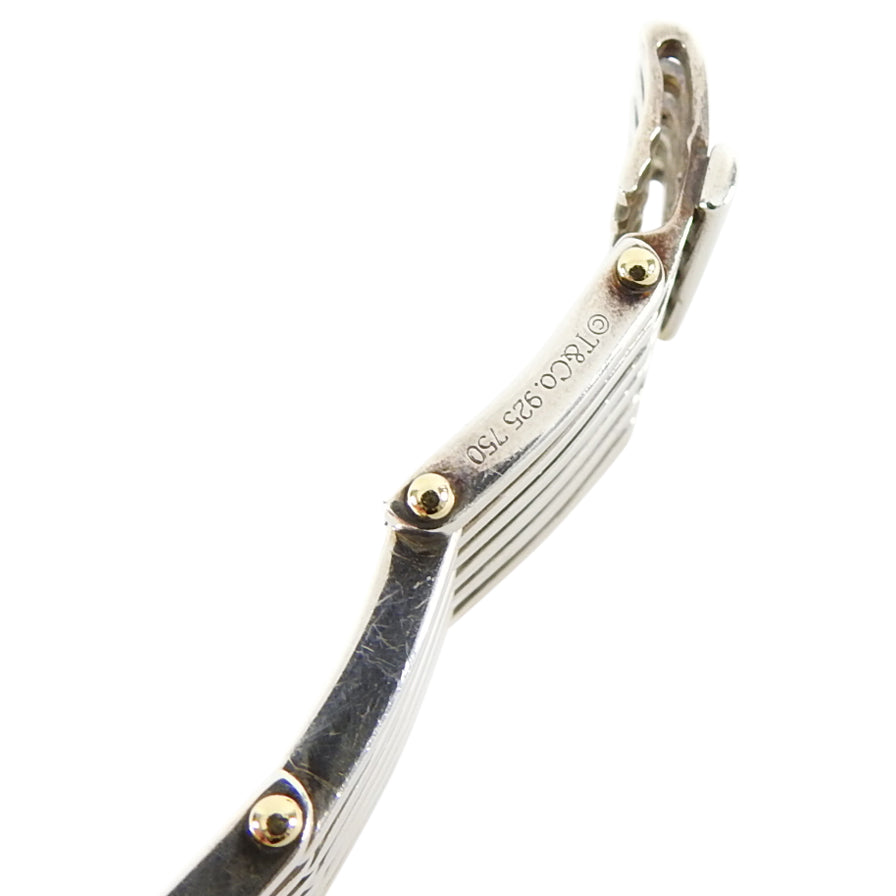 Tiffany & Co. Sterling Silver and 18k Yellow Gold Gate Bracelet