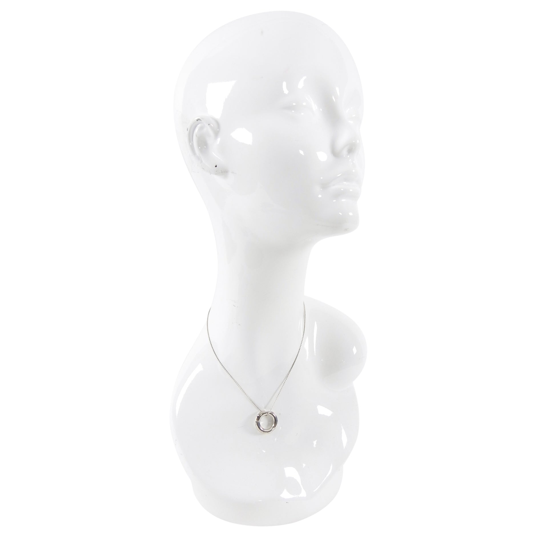 Tiffany and Co. Frank Gehry Sterling Tube Ring Pendant Necklace