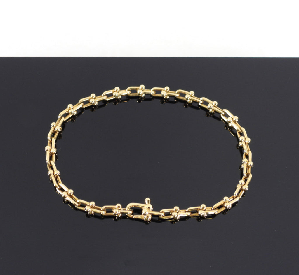 Tiffany & Co. 18k Yellow Gold Hardwear Micro Link Bracelet