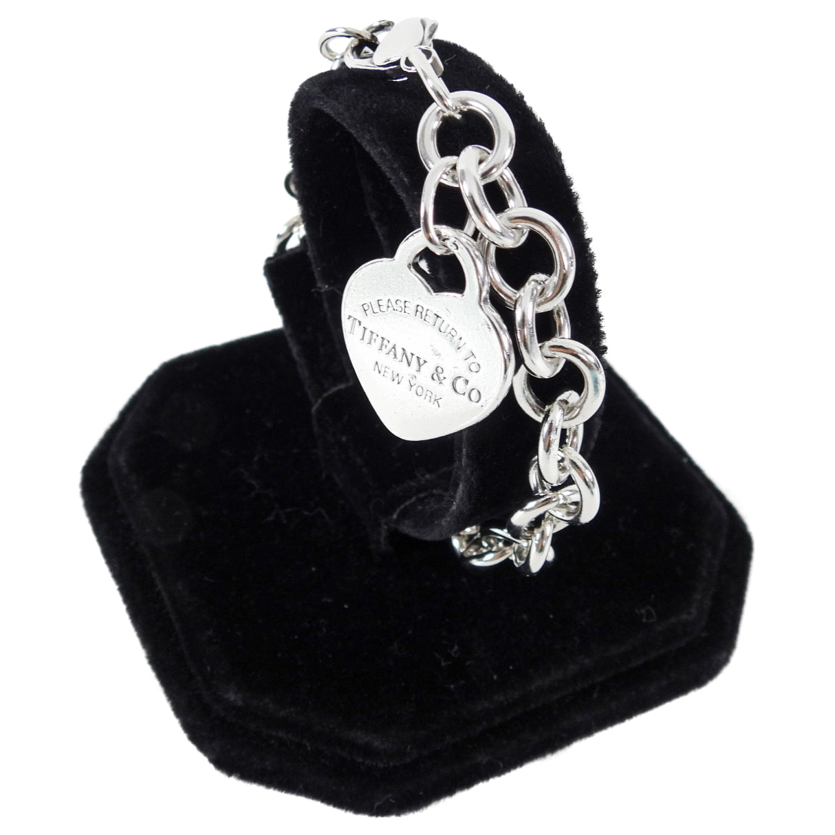 Tiffany Return to Tiffany Sterling Heart Bracelet - L