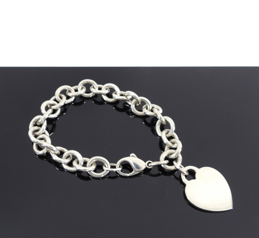 Tiffany & Co.  Sterling Silver Heart Tag Bracelet