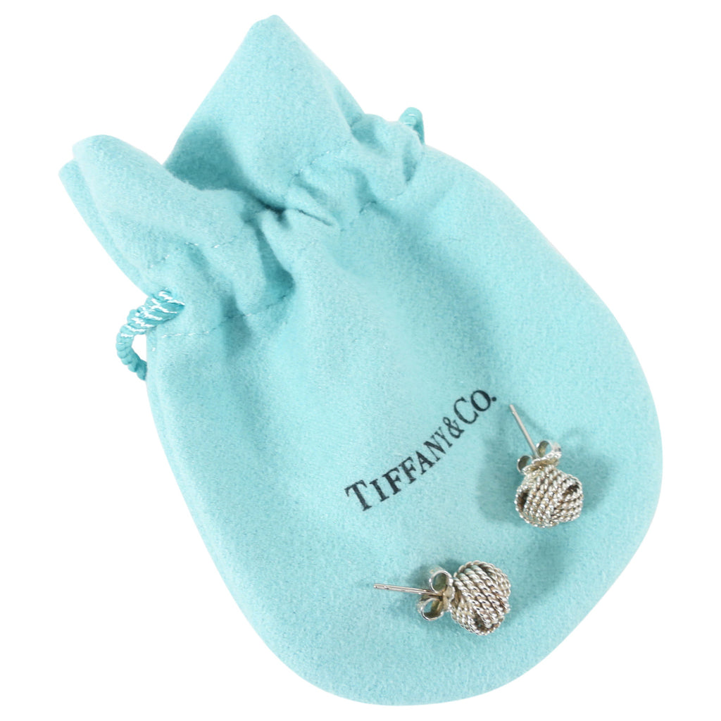 Tiffany and Co. Sterling Silver Twist Knot Earrings