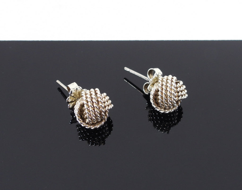 Tiffany and Co. Sterling Silver Twist Knot Earrings