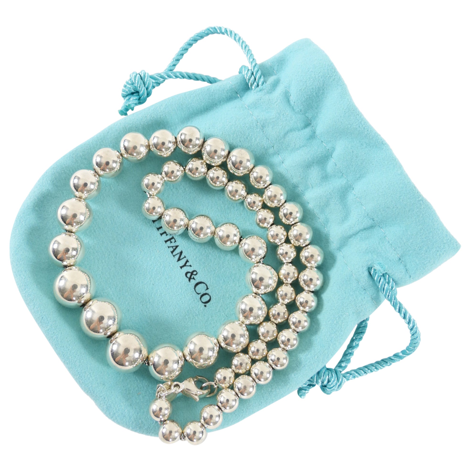Tiffany & Co. Sterling Silver Graduated Ball Necklace