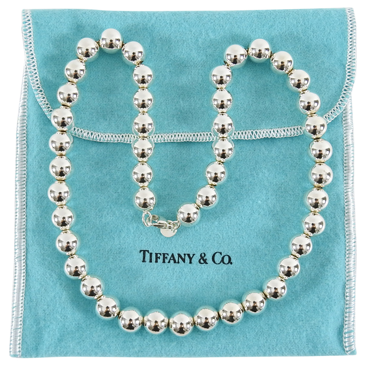 Tiffany and Co Sterling Silver Hardwear Ball Necklace