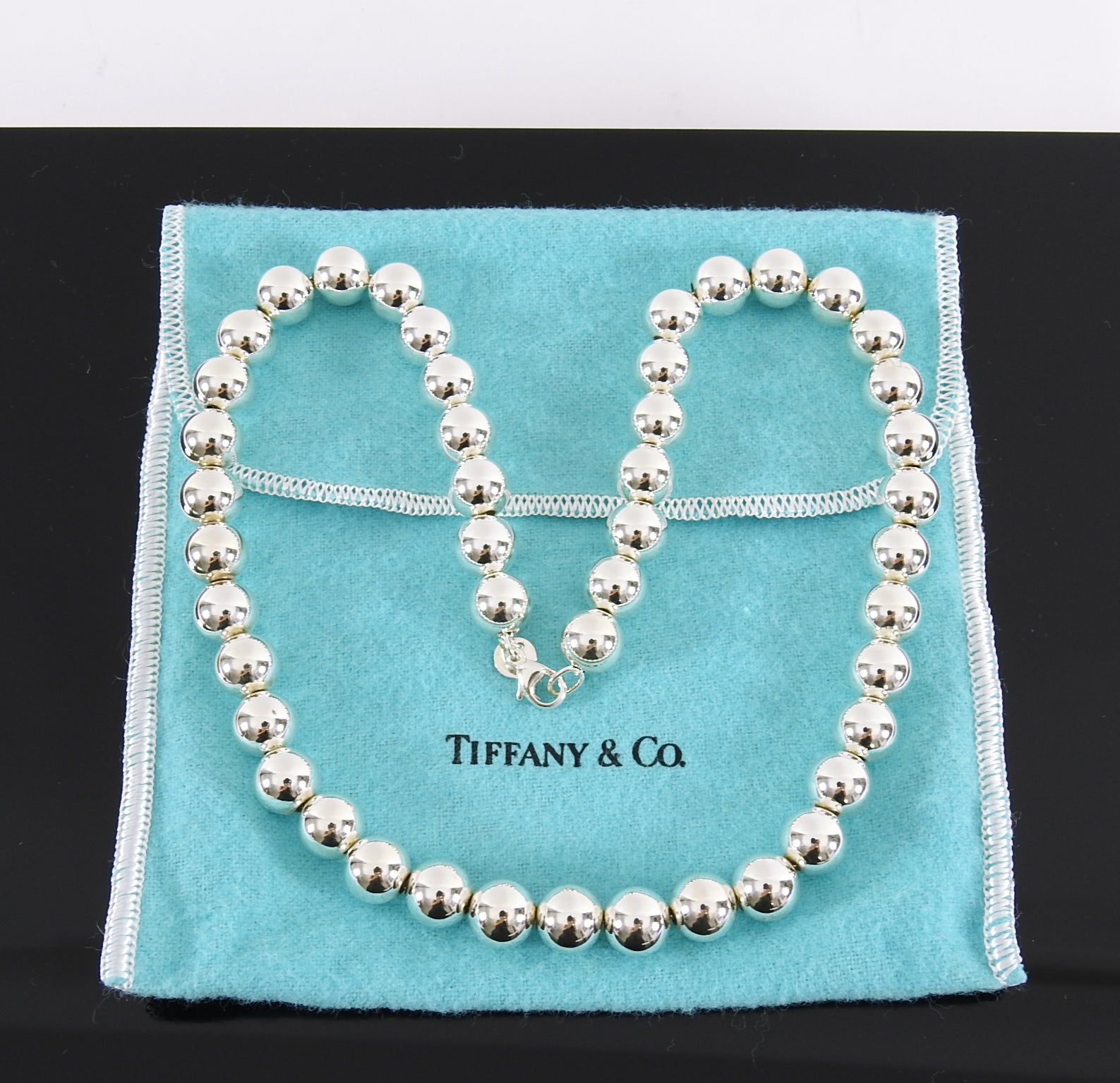 Tiffany and Co Sterling Silver Hardwear Ball Necklace