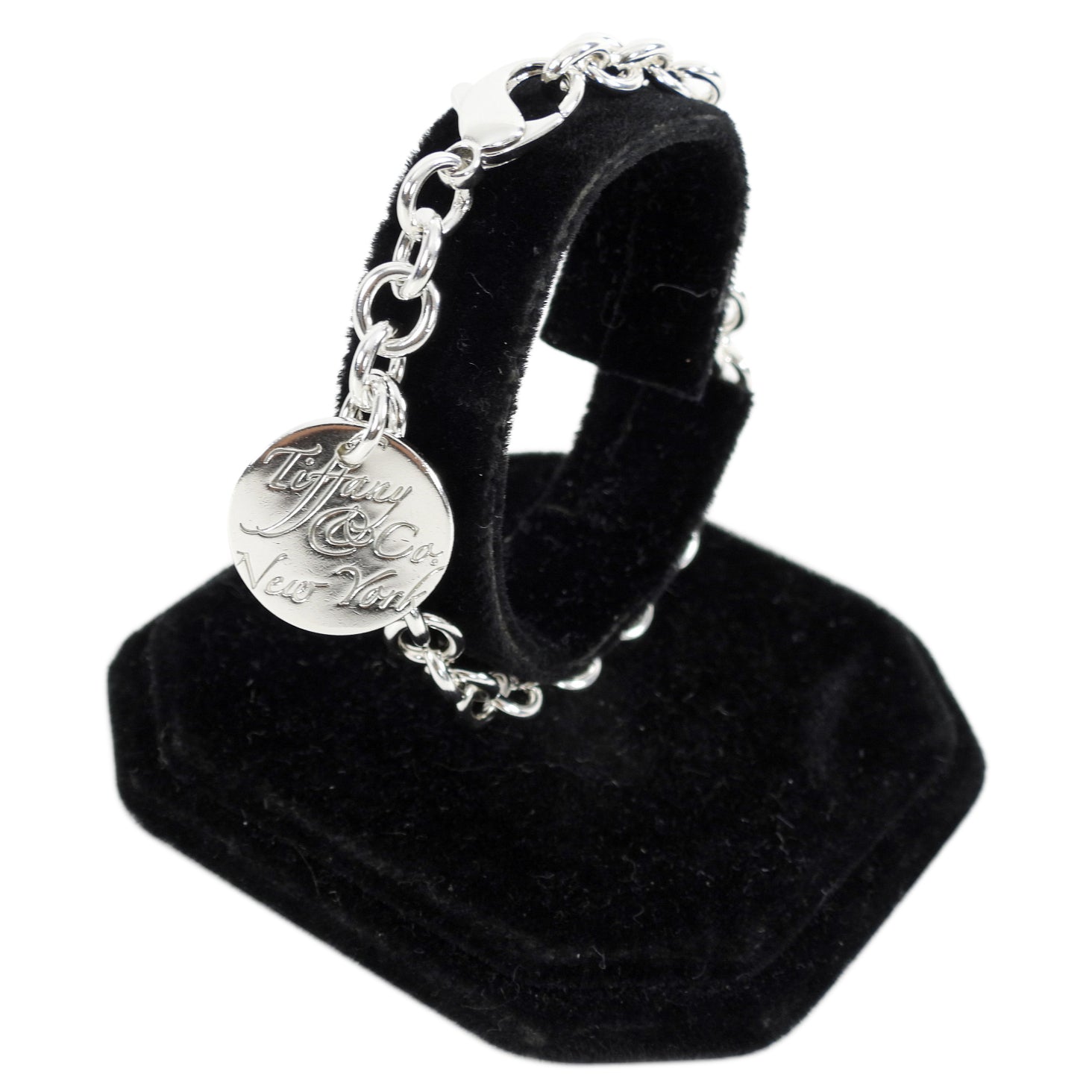 Tiffany & Co.  Sterling Silver Script Notes Tag Bracelet
