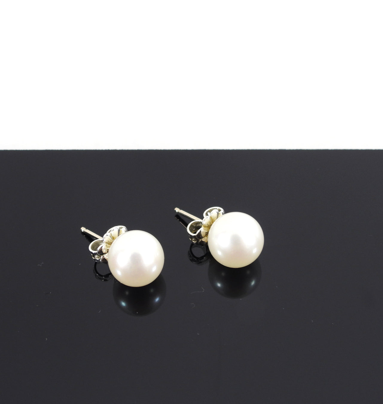 Tiffany & Co.  Sterling Silver Ziegfeld 7mm Pearl Stud Earrings
