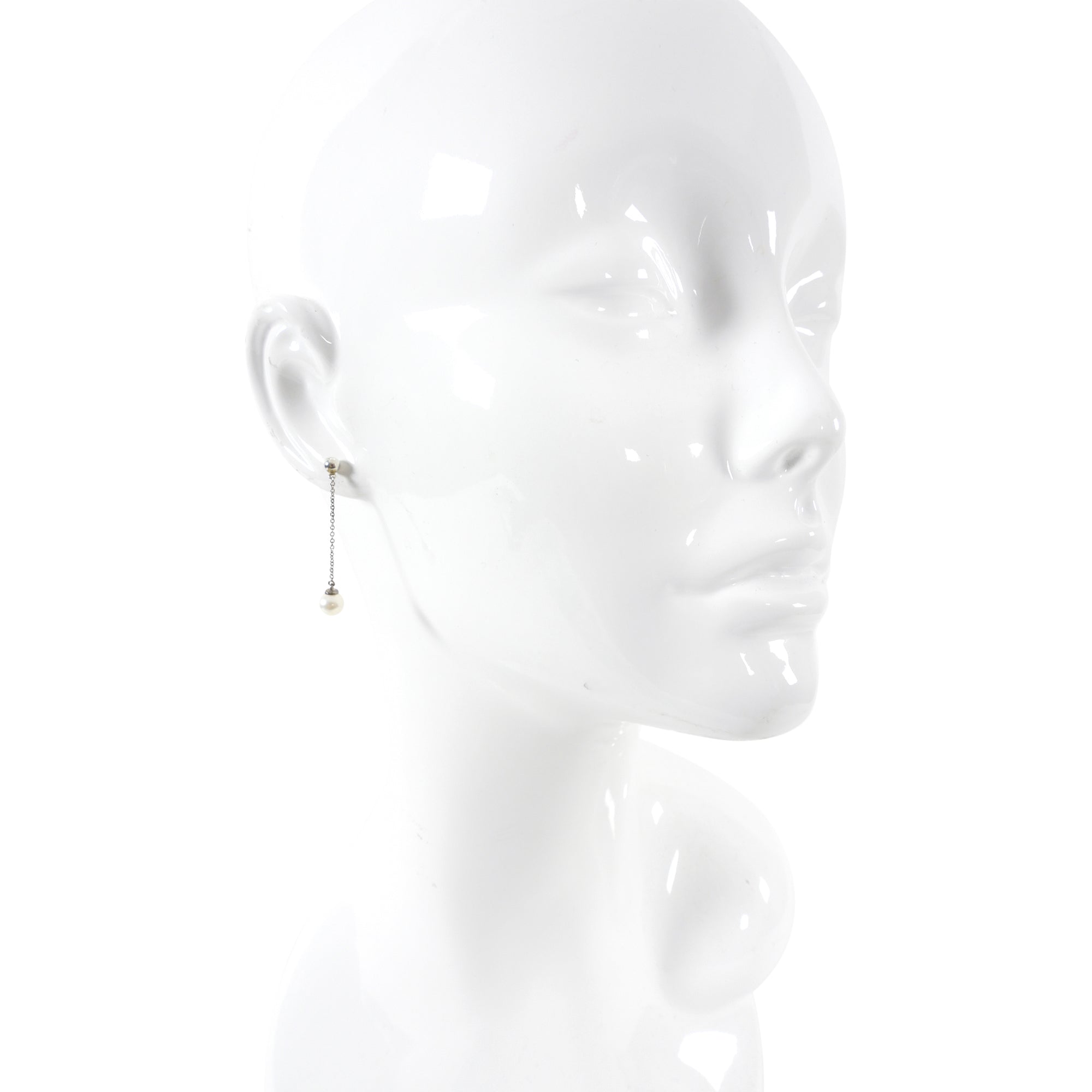 Tiffany & Co. Sterling Silver Pearl Ziegfeld Drop Earrings