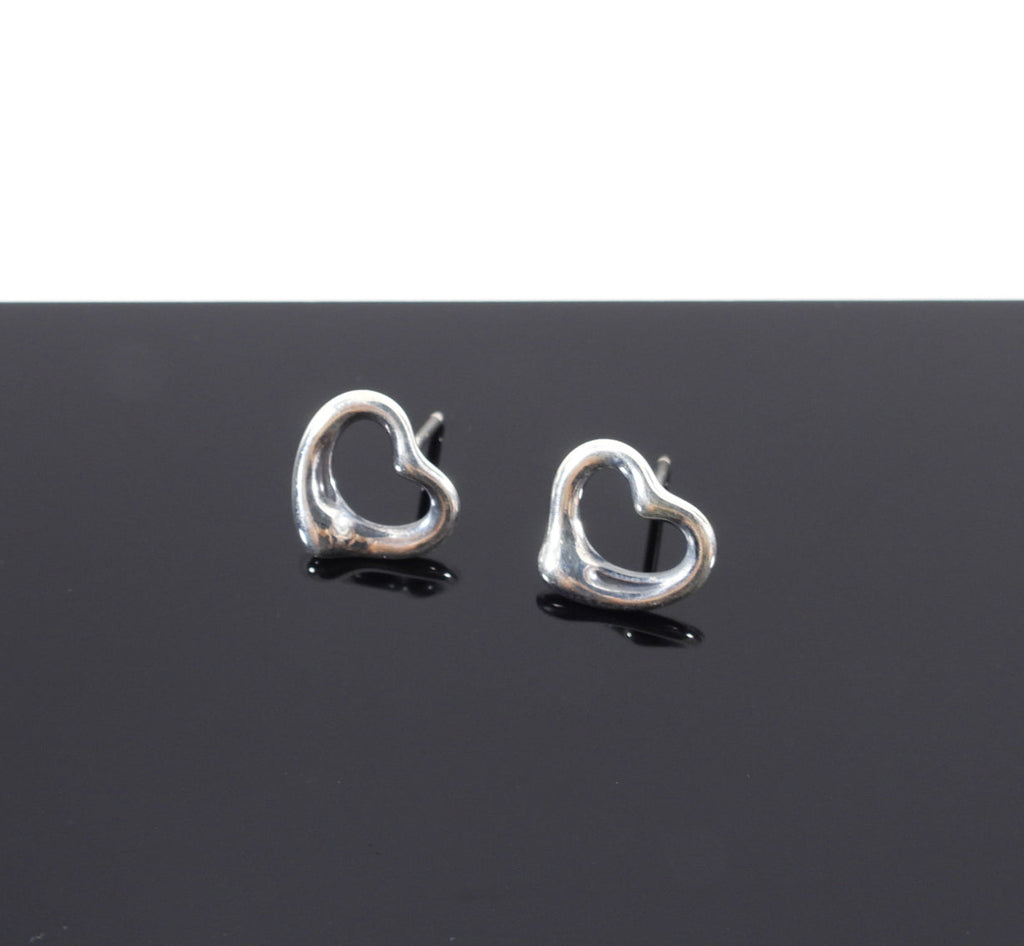 Tiffany & Co.  Elsa Peretti Sterling Open Heart Earrings