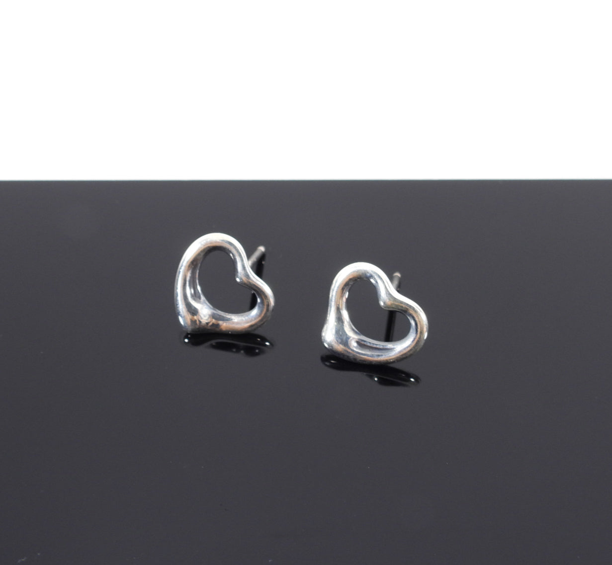 Tiffany & Co.  Elsa Peretti Sterling Open Heart Earrings