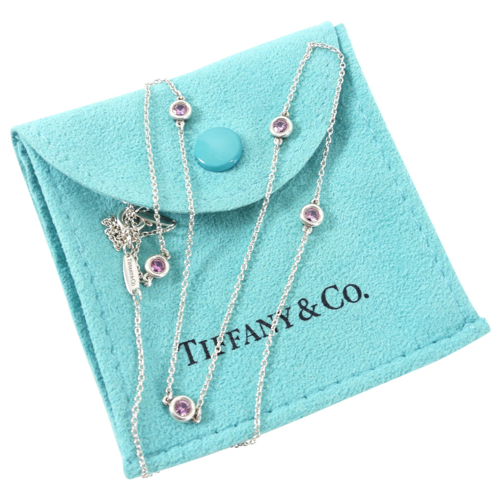 Tiffany & Co. Elsa Peretti Color by the Yard 5 Station Pink Sapphire Necklace