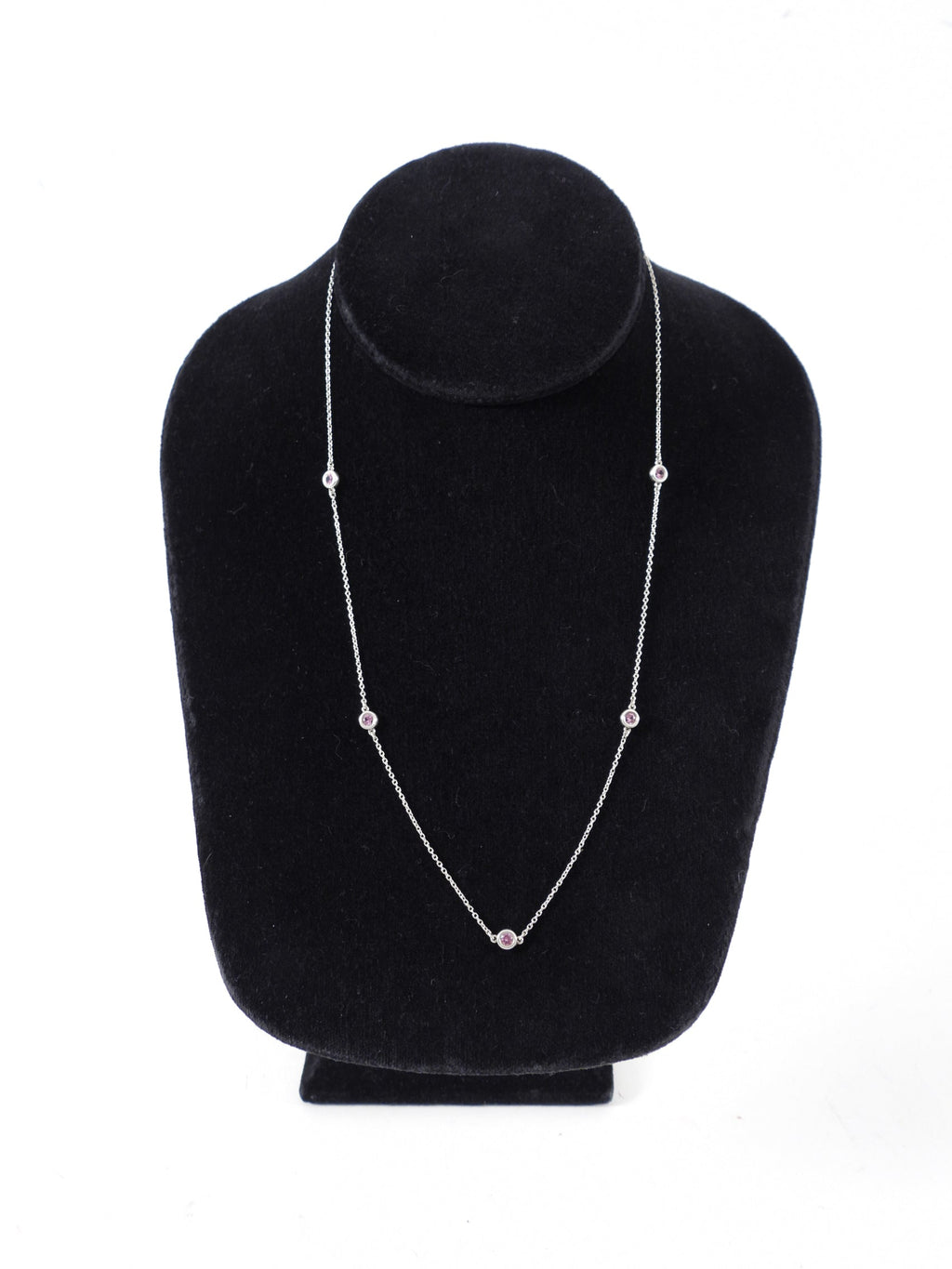 Tiffany & Co. Elsa Peretti Color by the Yard 5 Station Pink Sapphire Necklace
