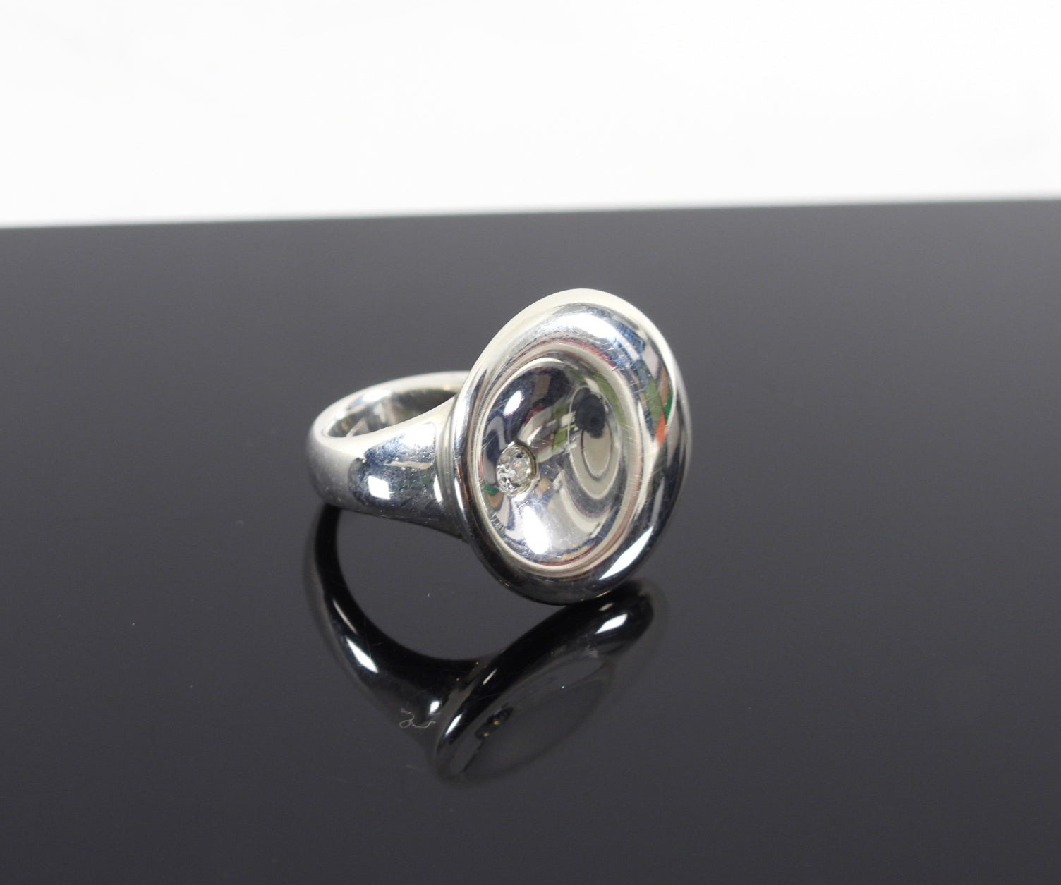 Tiffany & Co. x Elsa Peretti Sterling Silver Diamond Full Circle Ring