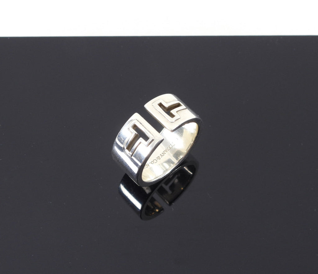 Tiffany & Co.  Sterling Silver T Cut Out Wide Ring - 9-1/4