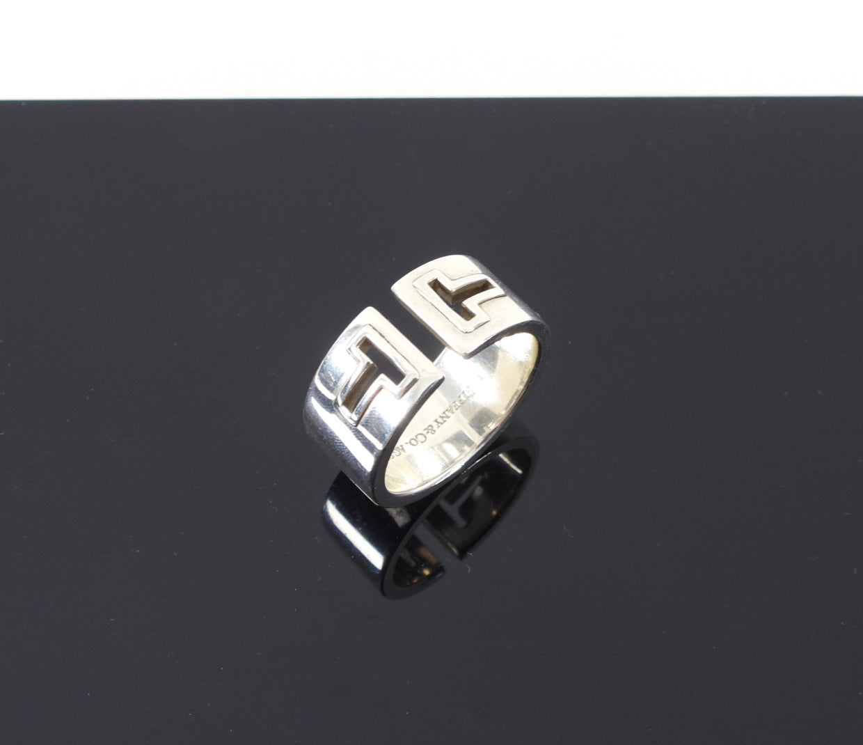 Tiffany & Co.  Sterling Silver T Cut Out Wide Ring - 9-1/4