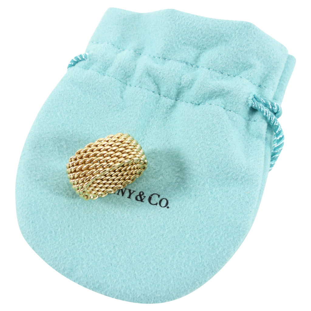 Tiffany & Co.  18k Yellow Gold Mesh Somerset Ring - 5.75