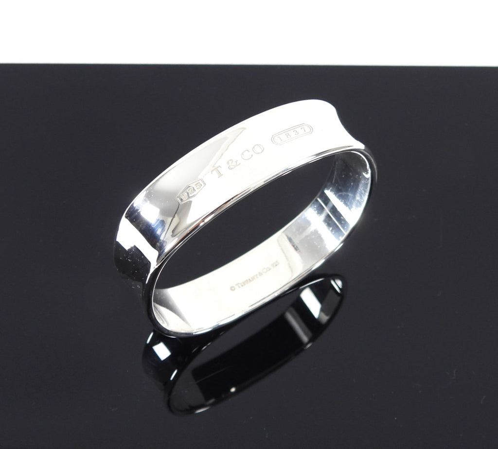 Tiffany & Co. 1837 Sterling Silver Square Profile Bangle Bracelet