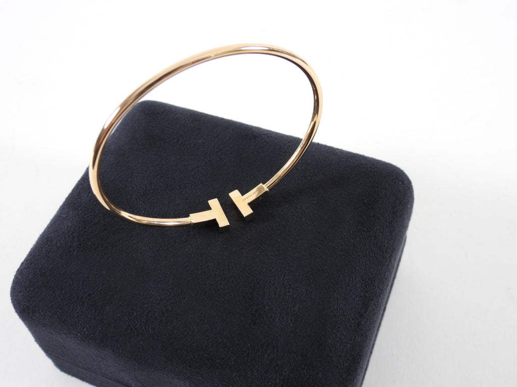 Tiffany & Co. 18k Rose Gold T Wire Bracelet