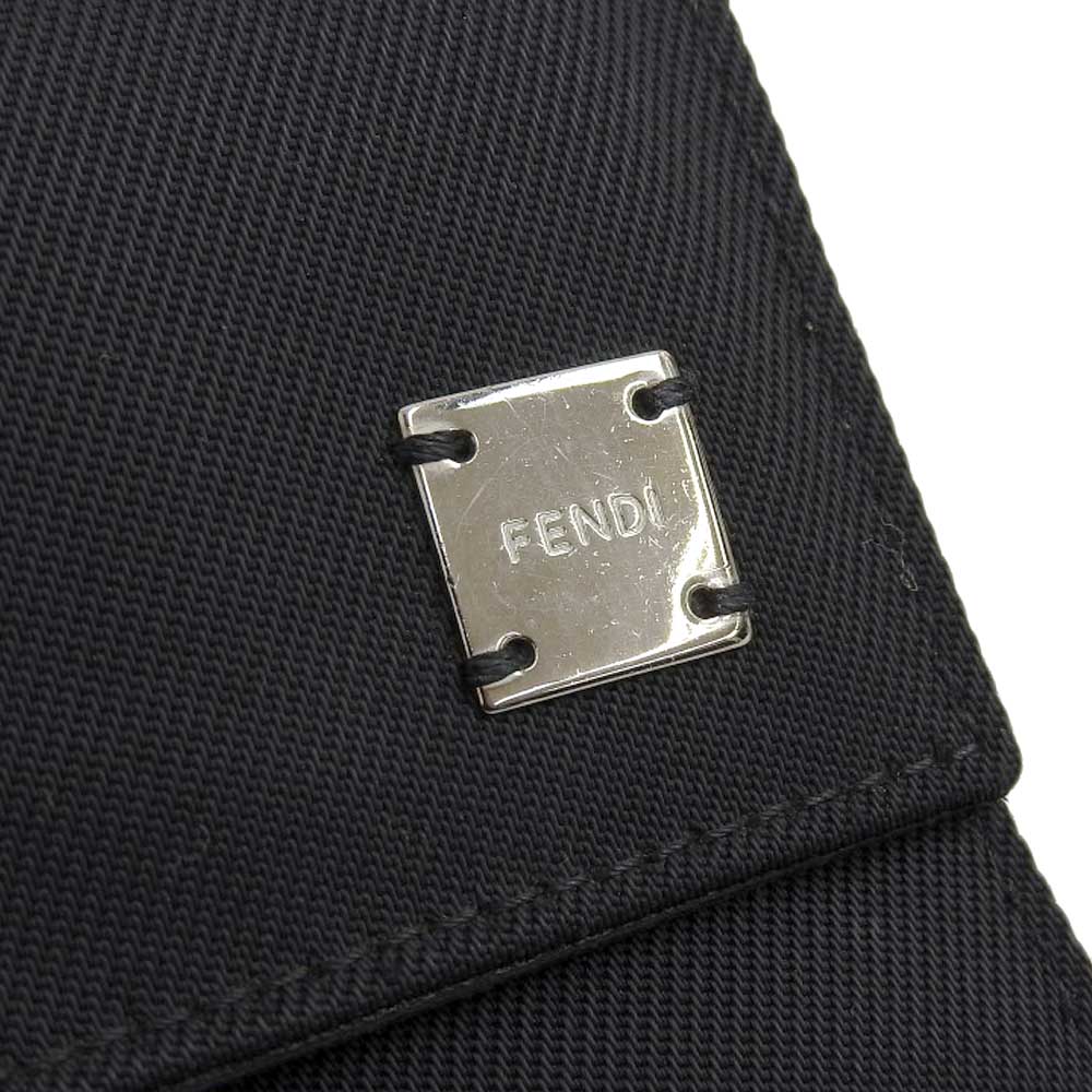 Fendi Logo Tri-Fold Wallet Black