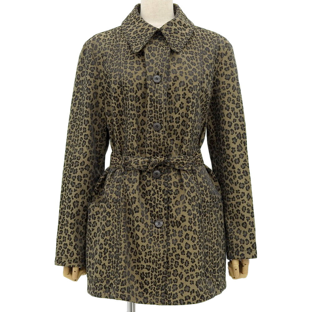 Fendi Leopard Print Jacket Brown 44