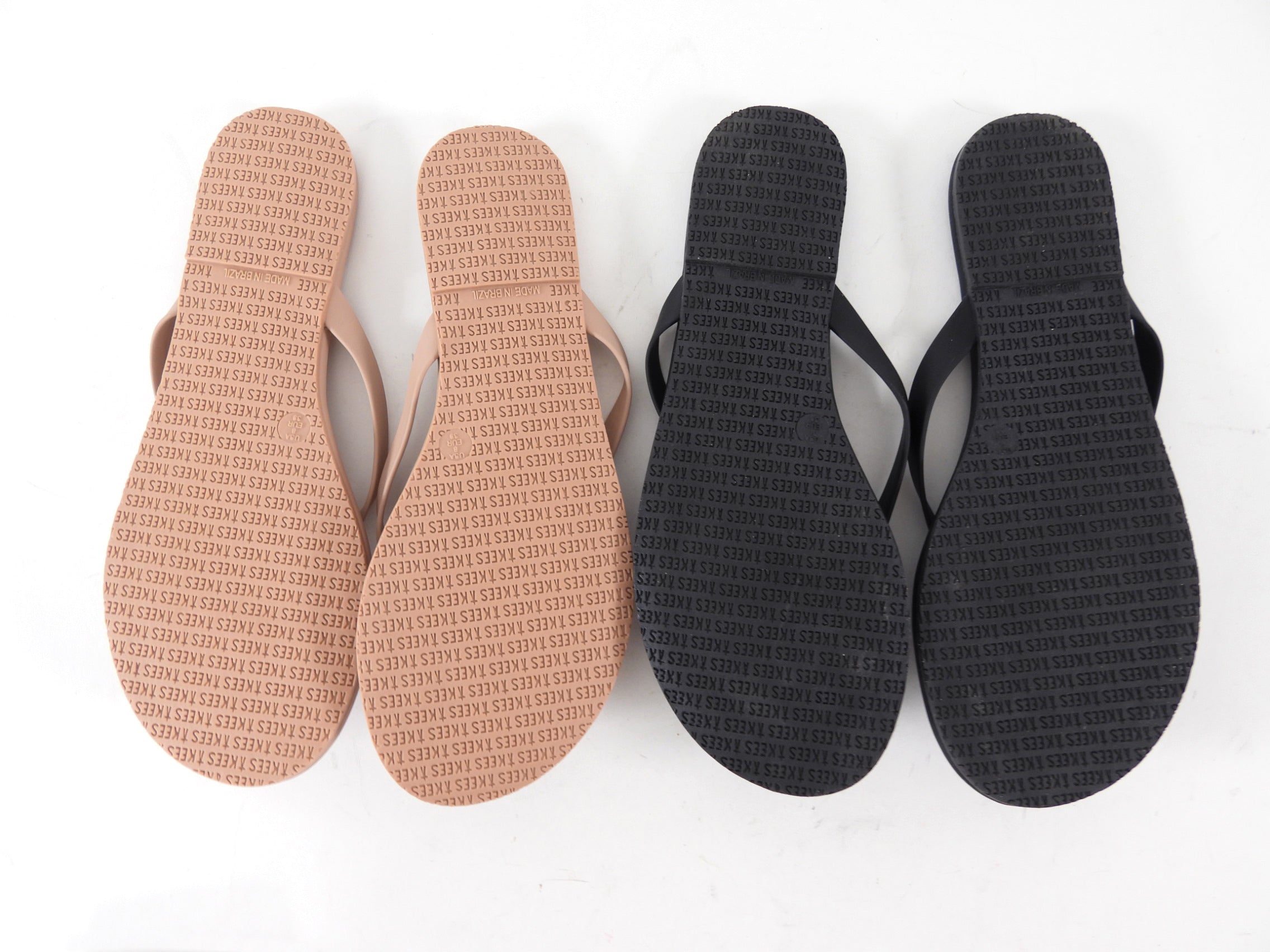 Tkees Flat Thong Sandal - 2 Pairs Nude and Black - 8